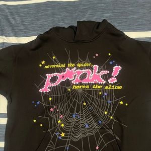 🕷️Sp5der hoodie p*nk size Medium✅